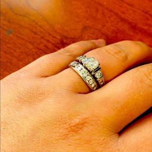 14kt white gold Diamond wedding set